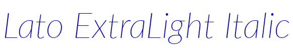 Lato ExtraLight Italic шрифт